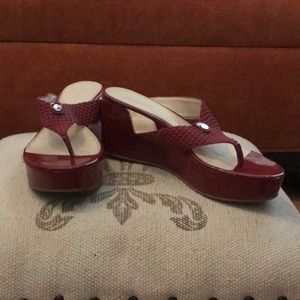 Calvin Klein Women’s Split Toe Wedge Heels